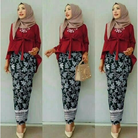set kebaya modernmurah/set kebaya wisuda/kebaya kekinian/kebaya remaja | fika