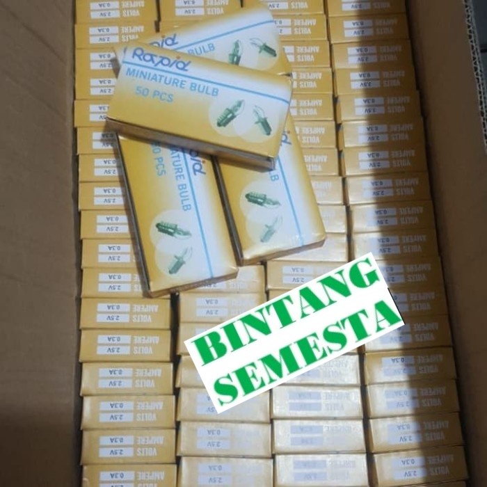 LAMPU SENTER BOLAM KECIL 2.5 V PER BOX ISI 50