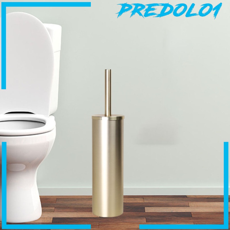 [PREDOLO1] Gold Free Standing Toilet Brush and Holder No Dead Corner for Bathroom Clean