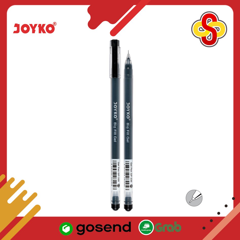 Pulpen Gel Joyko GP-330 0.5 Hitam