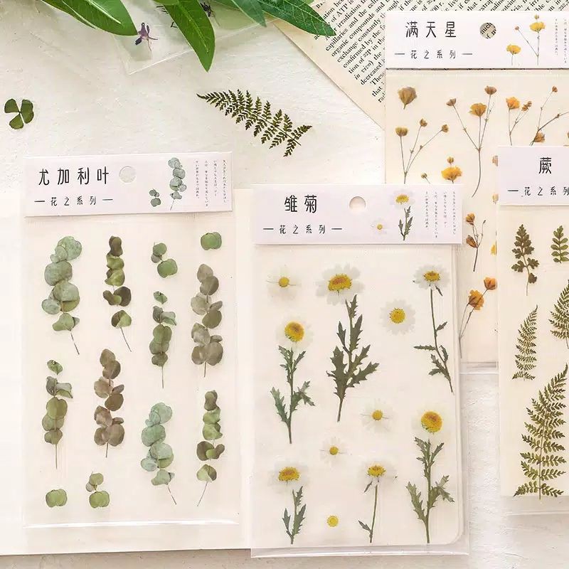 

Stiker Bunga transparan - Sticker Filling Resin UV - aesthetic scrapbook dekorasi - notebook Diary