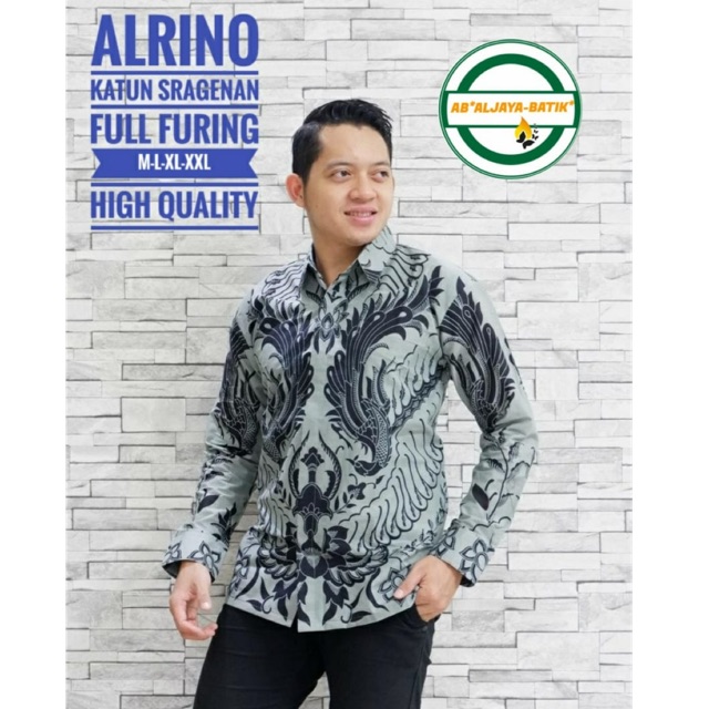 Batik Pria ALRINO Panjang Katun Full Furing Termurah