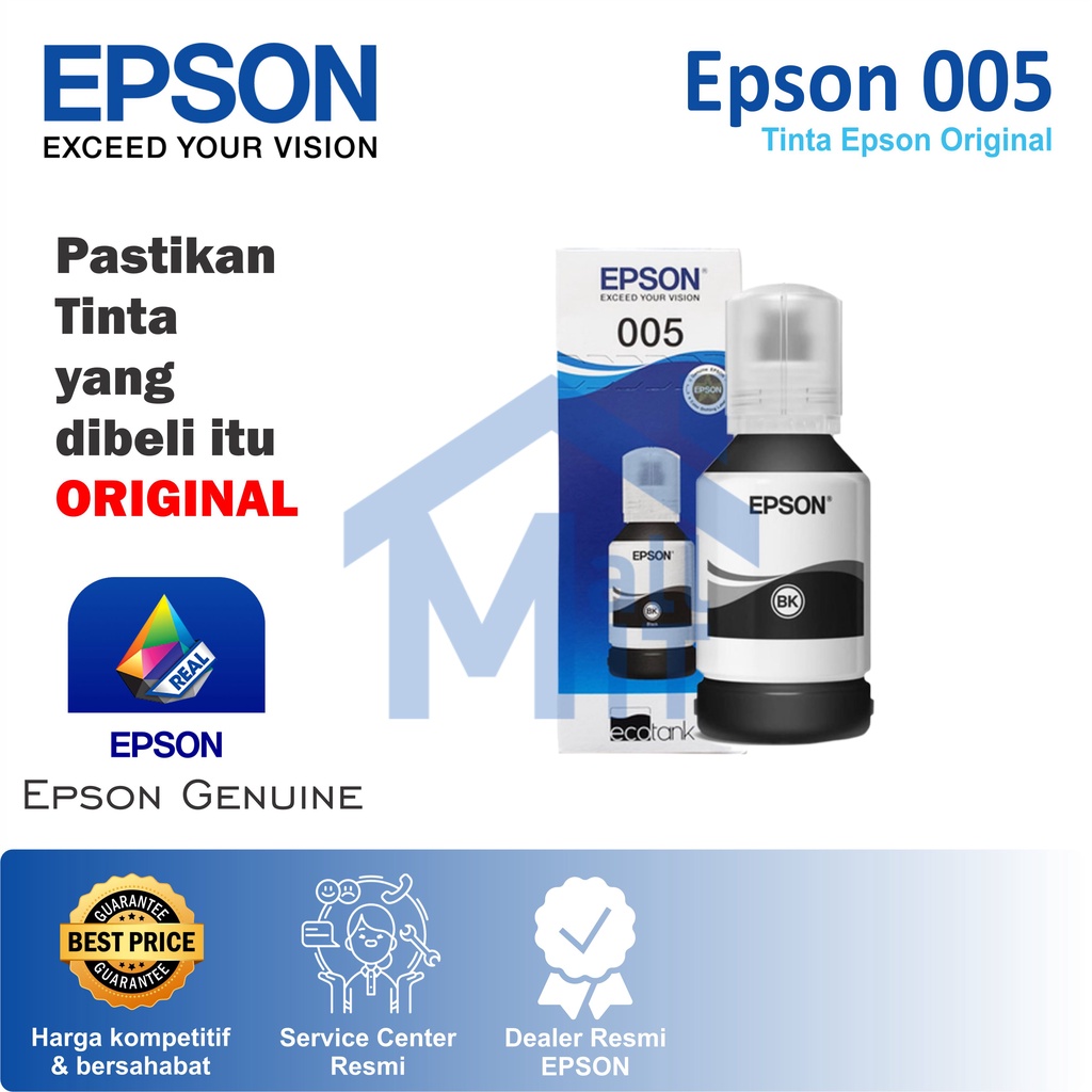 (BISA COD) TINTA EPSON 005 T005 T-005 M1100 M1120 M1140 M1180 M2140 M3140 M3170 M3180 Original