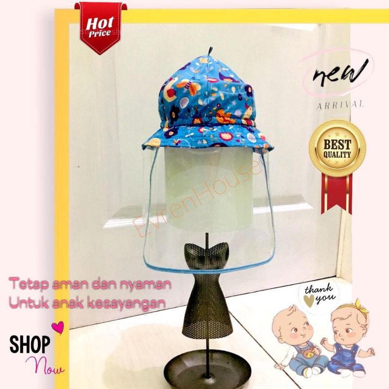 Topi face Shield bayi / Topi korona bayi