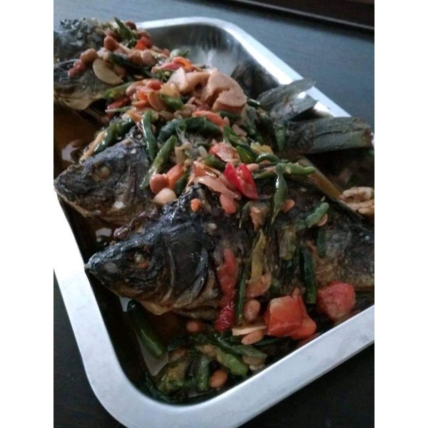 

ikan mas cabe ijo saus tauco