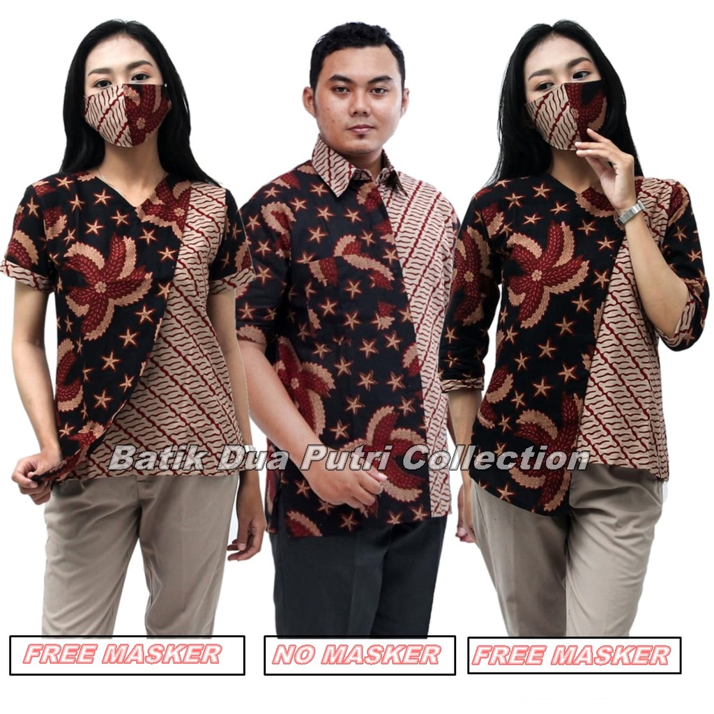 Blouse Batik Modern  | Atasan Batik Wanita | FREE MASKAR | Size S-M-L-XL-XXL-3L-4L-5L