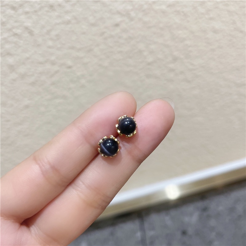 Anting Tusuk Bahan Alloy Hias Opal Imitasi Untuk Wanita