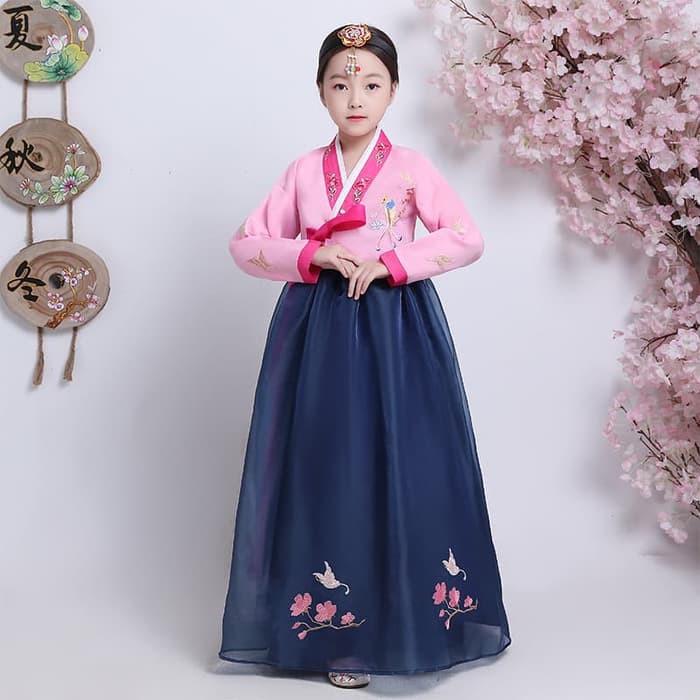 Hanbok girl anak dress korea kostum korean traditional clothes long 2