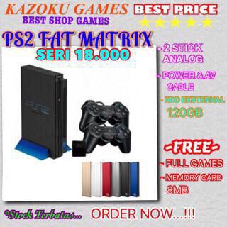 Ps2 Fat Matrix Seri 18.000 +HDD120gb Full Game Terbaru Murah