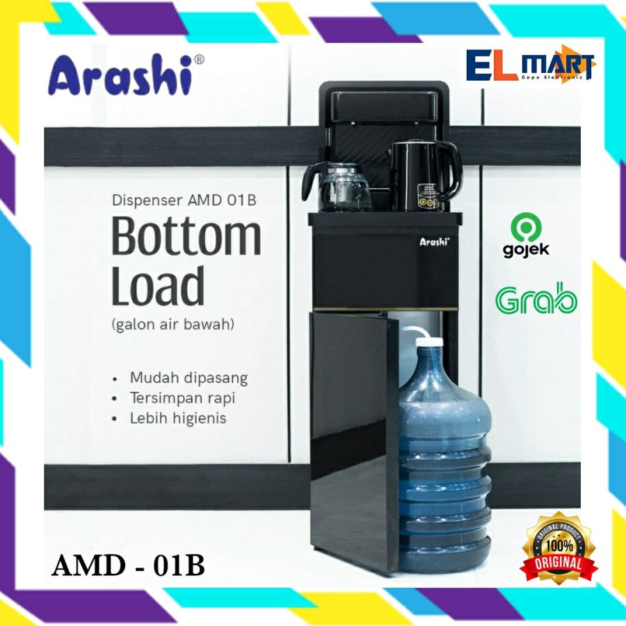 Arashi Water Dispenser Galon Bawah Panas Normal AMD 01B Remote