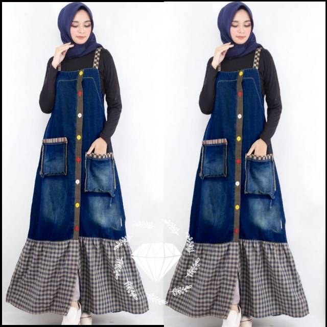 OVERALL GUMMY, JEANS, GAMIS HIJAB MUSLIM, DRESS