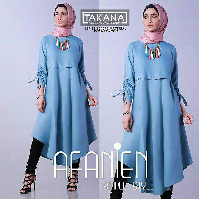 Afanien Tunik, ATASAN, TUNIK, Blouse wanita, atasan wanita, BLOUSE, Fashion muslim, baju wanita