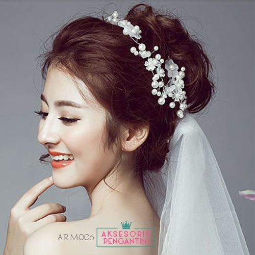 [BISA COD] HIASAN RAMBUT AKSESORIS WEDDING HEADPIECE CROWN WEDDING ARM006