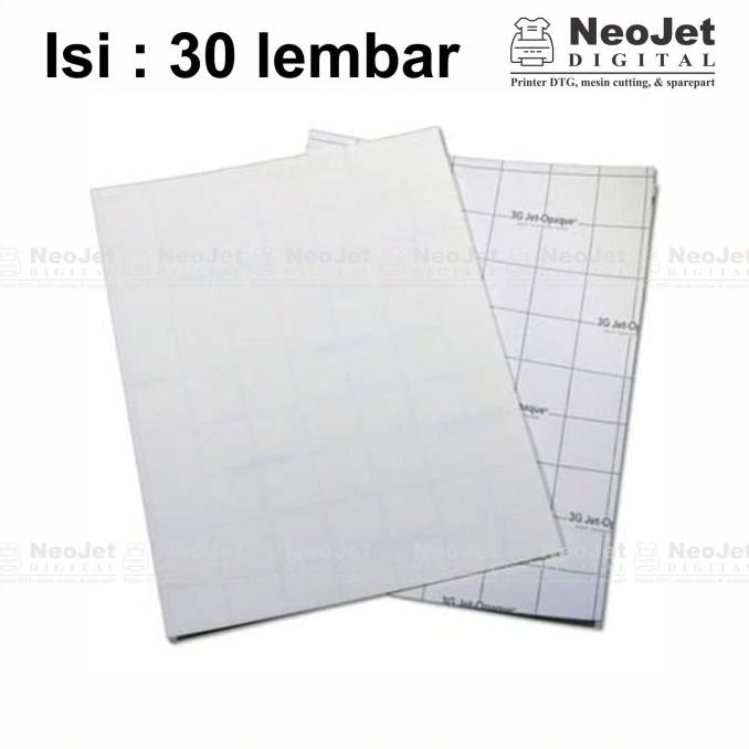 

Transfer Paper Kertas Transfer 3G Opaque A4 Isi 30 Lembar + Bonus Anijejestore