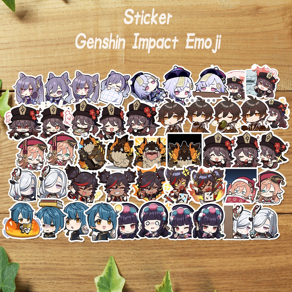 Sticker Genshin Impact Emoji Sticker Vinyl / Stiker Set Genshin Liyue Character