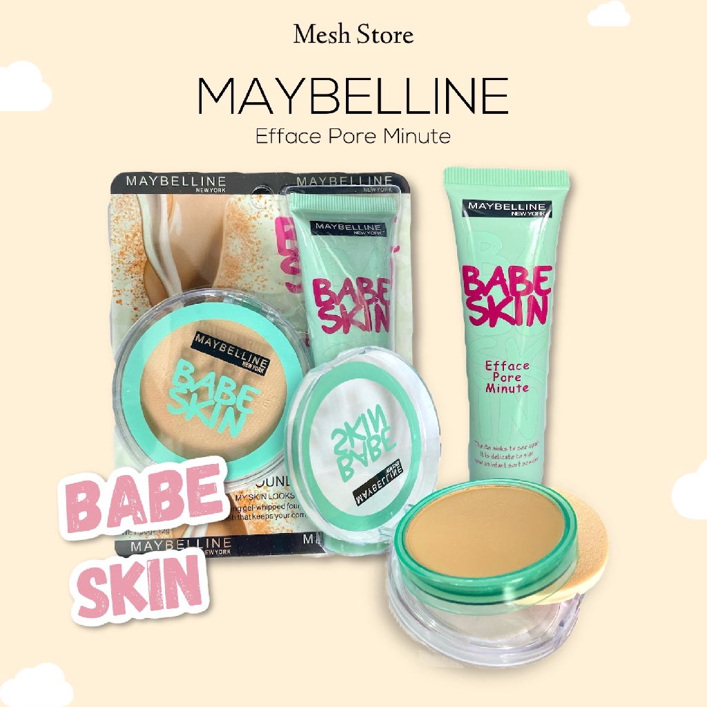 Jual BABE SKIN SET - MAYBELLINE 2 IN 1 SET BEDAK DAN FOUNDATION ...