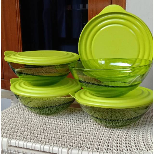 Tupperware Eleganzia Bowl 600ml Hijau 1pcs