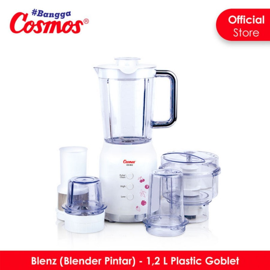 Cosmos Blender Plastik 1.2 Liter 4 in 1 - Edelwies Series CB 802 Promo