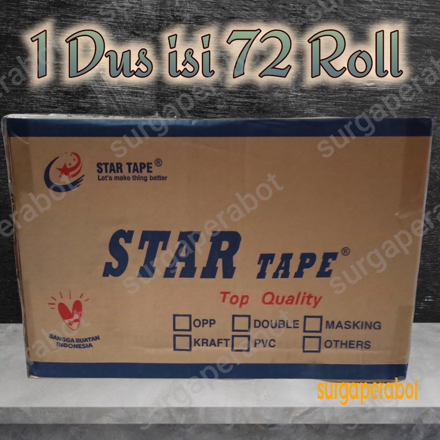 

Lakban Bening / Coklat 1 dus isi 72 roll 45mm x 90Yard 2 inch Murah Ekonomis 1 karton box