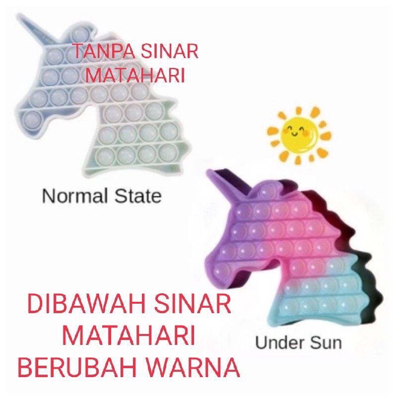 DELUNASHOP/ Pop it Tebal fidget/Mainan popit Mainan anak anti stress pop it rainbow jumbo tetris pop it-Unicorn 🦄 UV