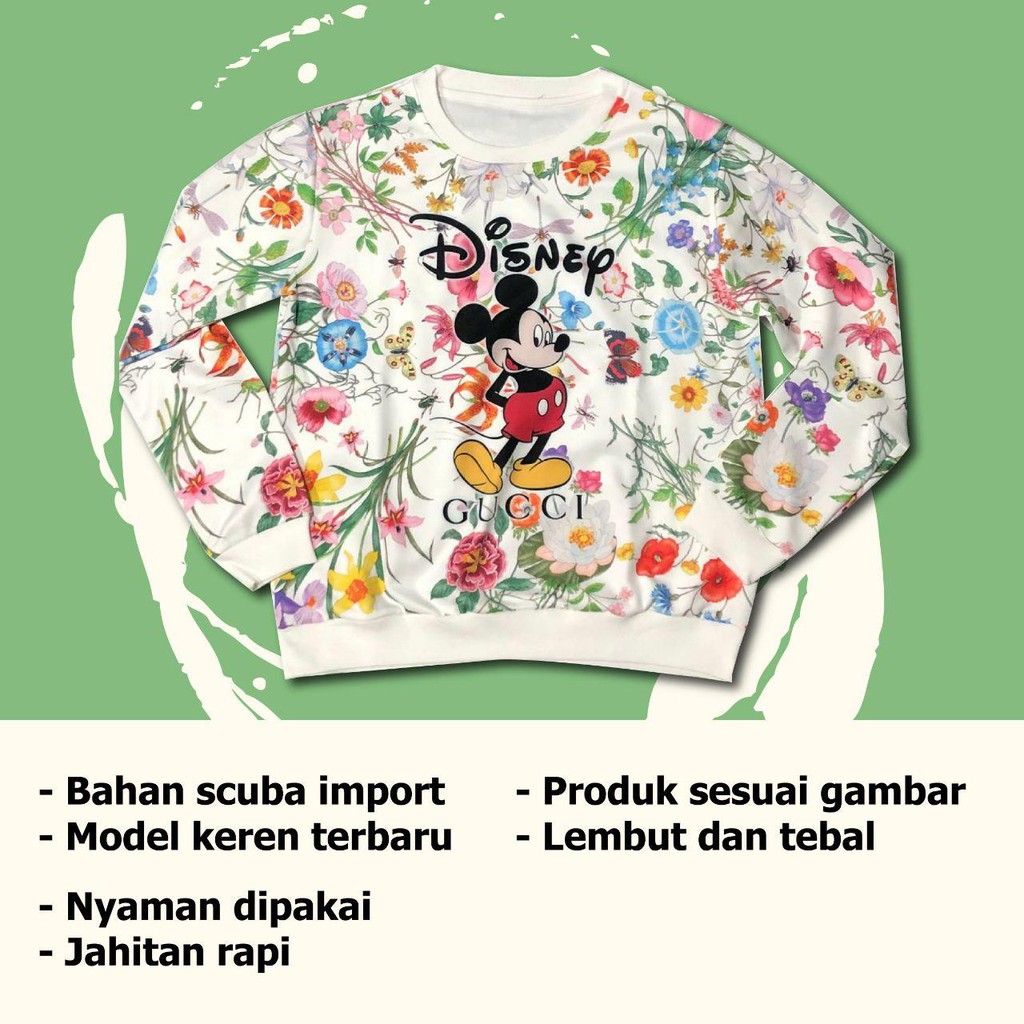 SWEATER GUCCI MICKEY DISNEY - JACKET PREMIUM ORIGINAL BEST SELLER TERBARU HIGH QUALITY