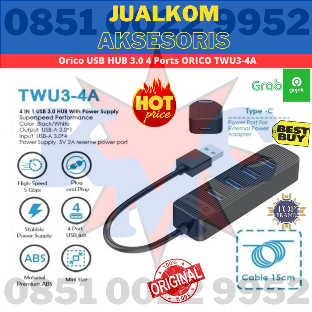 USB HUB 3.0 4 PORT ORICO TWU3-4A