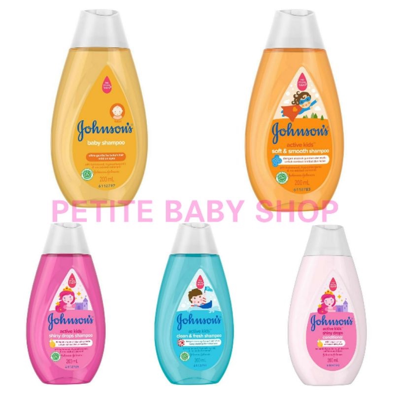 Johnson's Active Kids Shiny Drops Clean &amp; Fresh Gold Soft &amp; Smoth Shampoo 200 ml