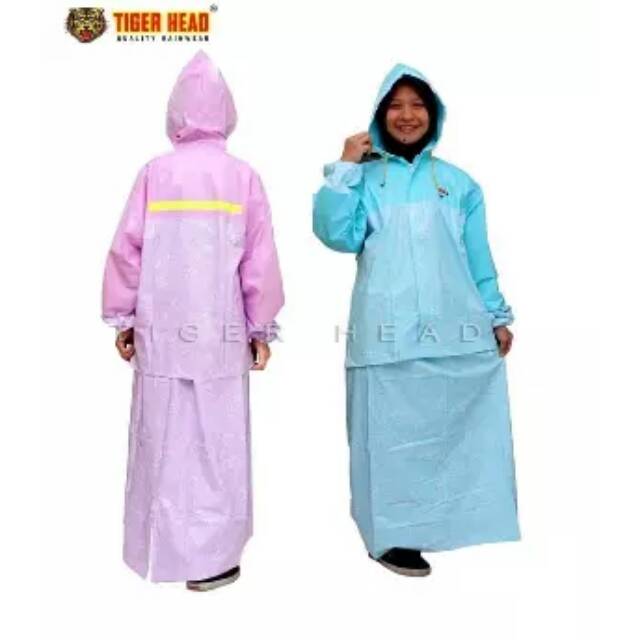 Jas hujan setelan rok bunga tiger head 68207 GEMINI  setelan muslimah