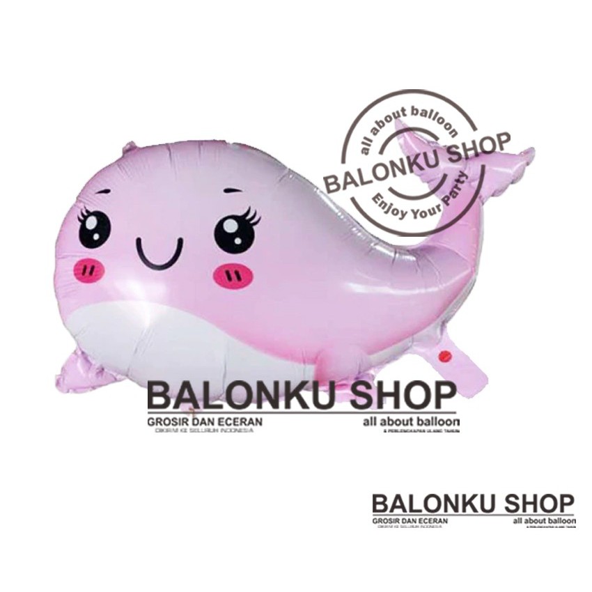 Balon Foil Animal Sea Ikan Paus Jumbo / Balon Ikan Paus Jumbo