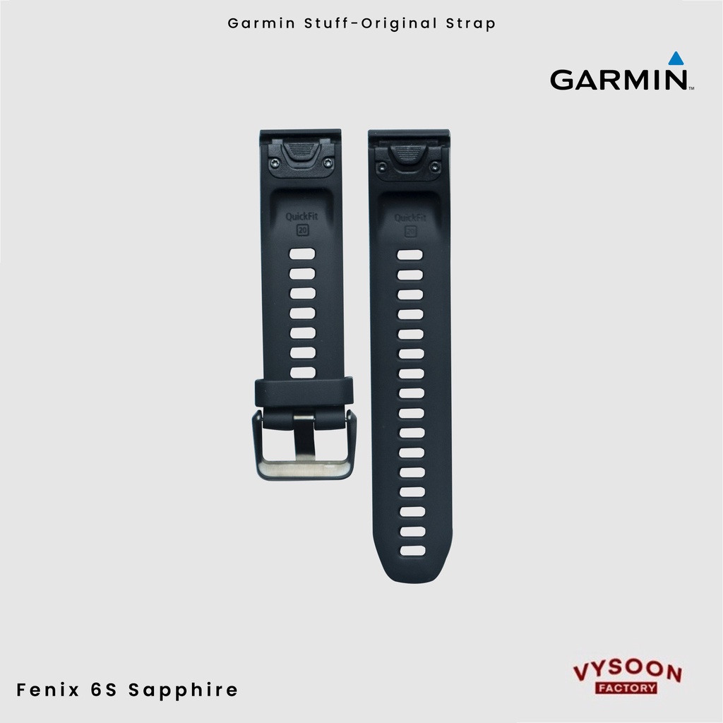 Strap Rubber Tali Jam Smartwatch Garmin Fenix 6S Sapphire - Black