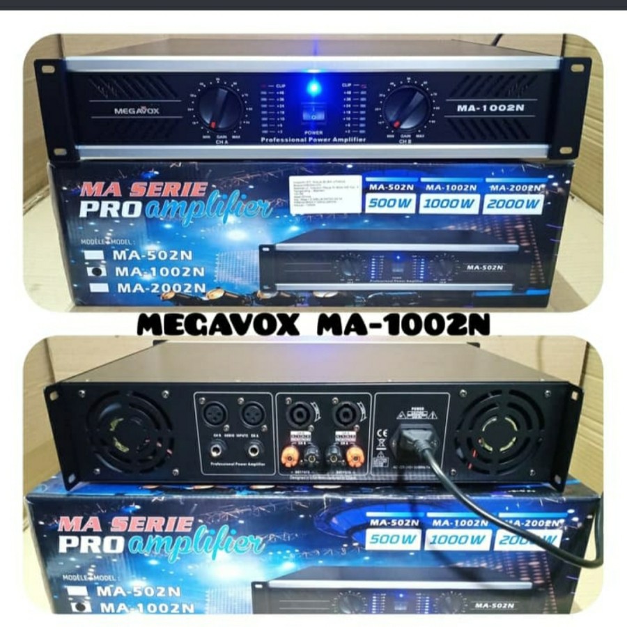 POWER AMPLI MEGAVOX MA1002 POWER MEGAVOX MA 1002