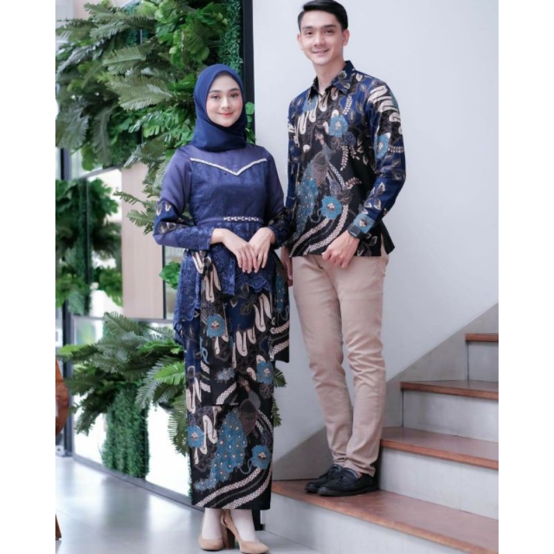 Maura Couple - Sania Ruffle Batik Couple ori Ndoro jowi DNT Garansi Termurah Shopee - BATIK Couple