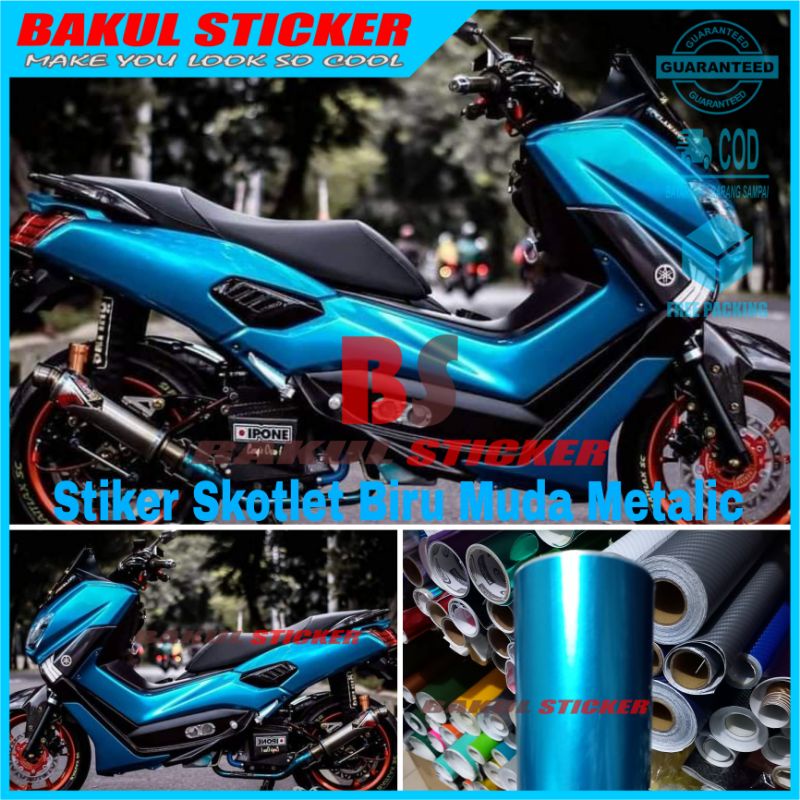 Stiker Skotlet Metalik Biru Muda Candy Skotlet Metalic