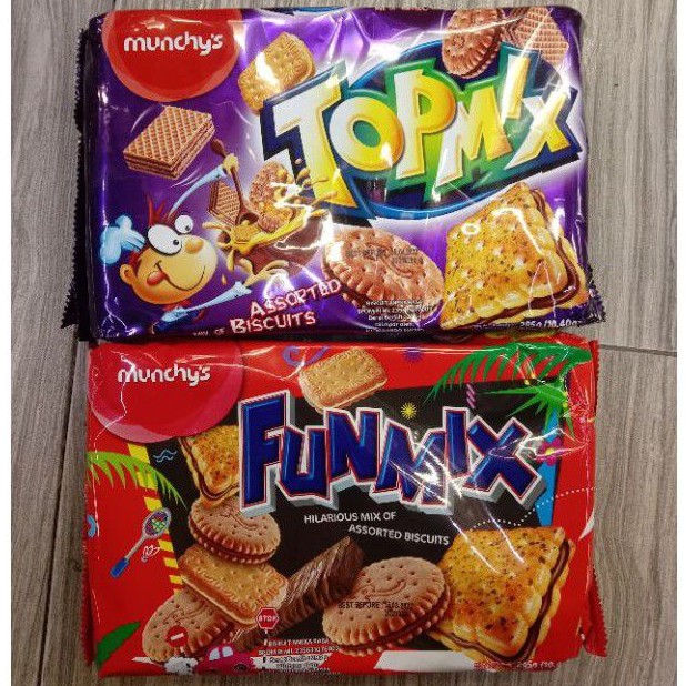 

Munchy's TOPMIX ASSORTED / FUNMIX ASSORTED Biskuit top mix 295gr.