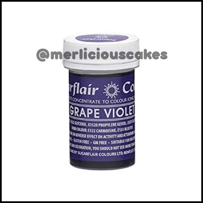 

Grape Violet Sugarflair Paste Concentrate Coloring Colouring Pewarna