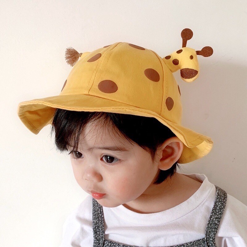 topi anak import bucket hat topi jerapah buket topi anak boneka karakter