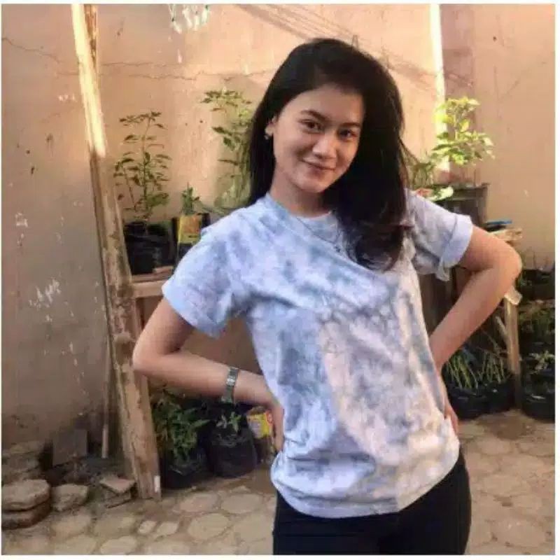 tey-17 Batik wanita ASJ SA HRB026 Kenongo Kemeja Tosca Pendek-Kaos Tiedy Cantik