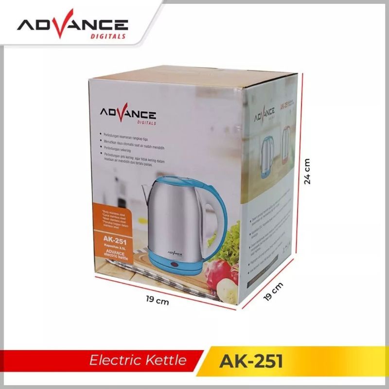 Advance Electric Kettel 2.5L / Teko Listrik AK-251