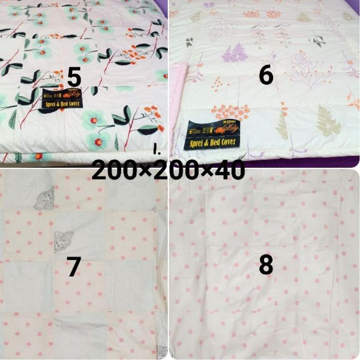 52 200x200x40 Sprei PERCA my love extra king kasur no 0 tinggi 40 katun tebal EU52 ➩