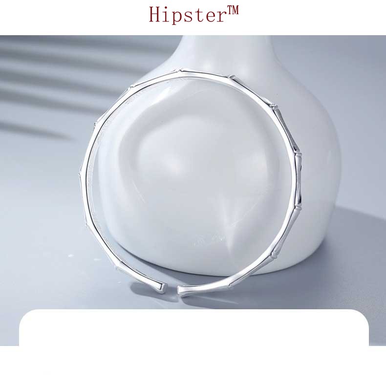 Popular Retro Classic Fashion Simple Bracelet Opening Silver Bracelet