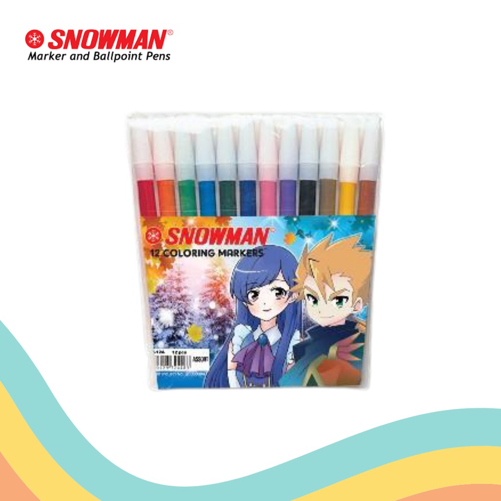 

SPIDOL 12 WARNA SNOWMAN (1 PCS)