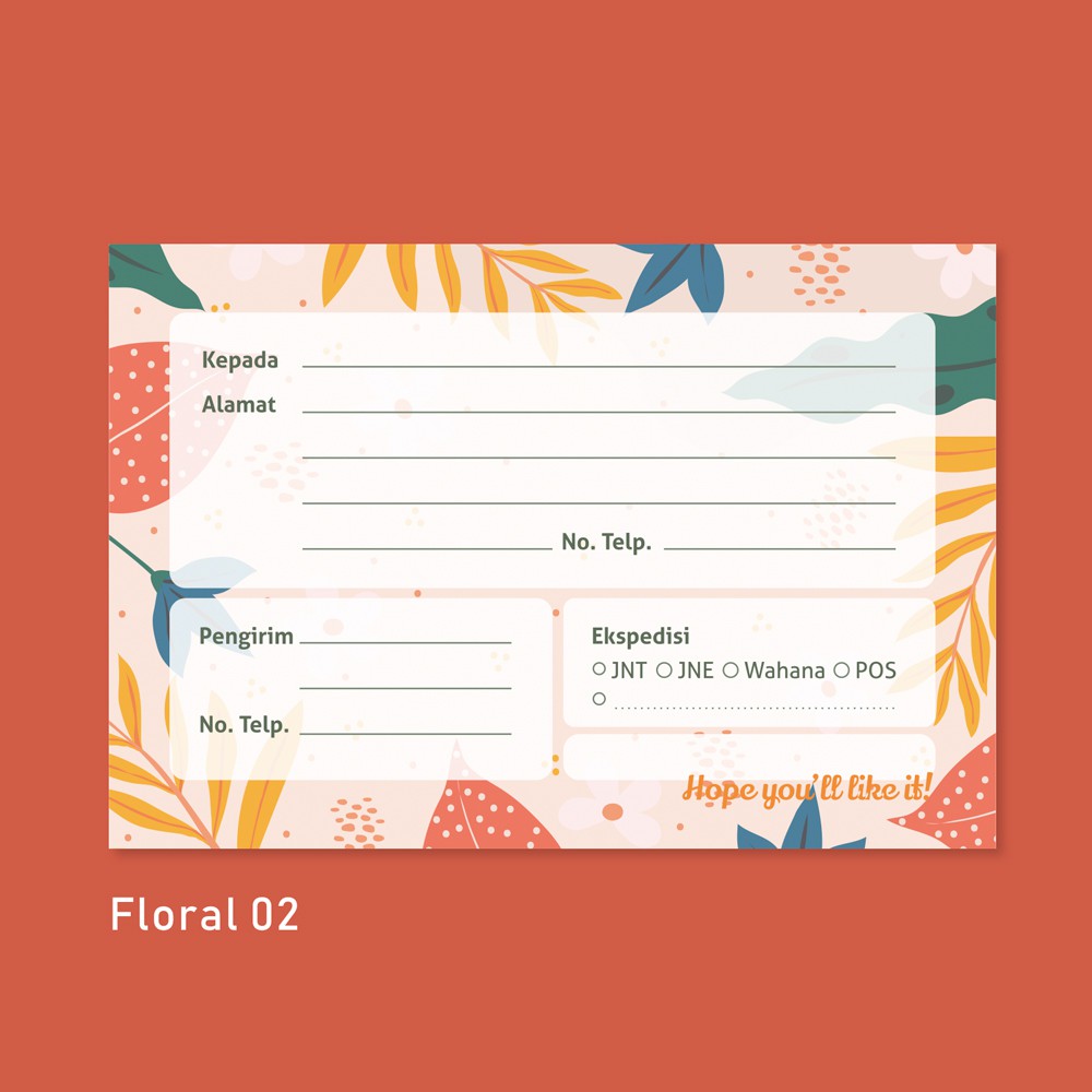 

Stiker Label Pengiriman Olshop Murah - Floral 02
