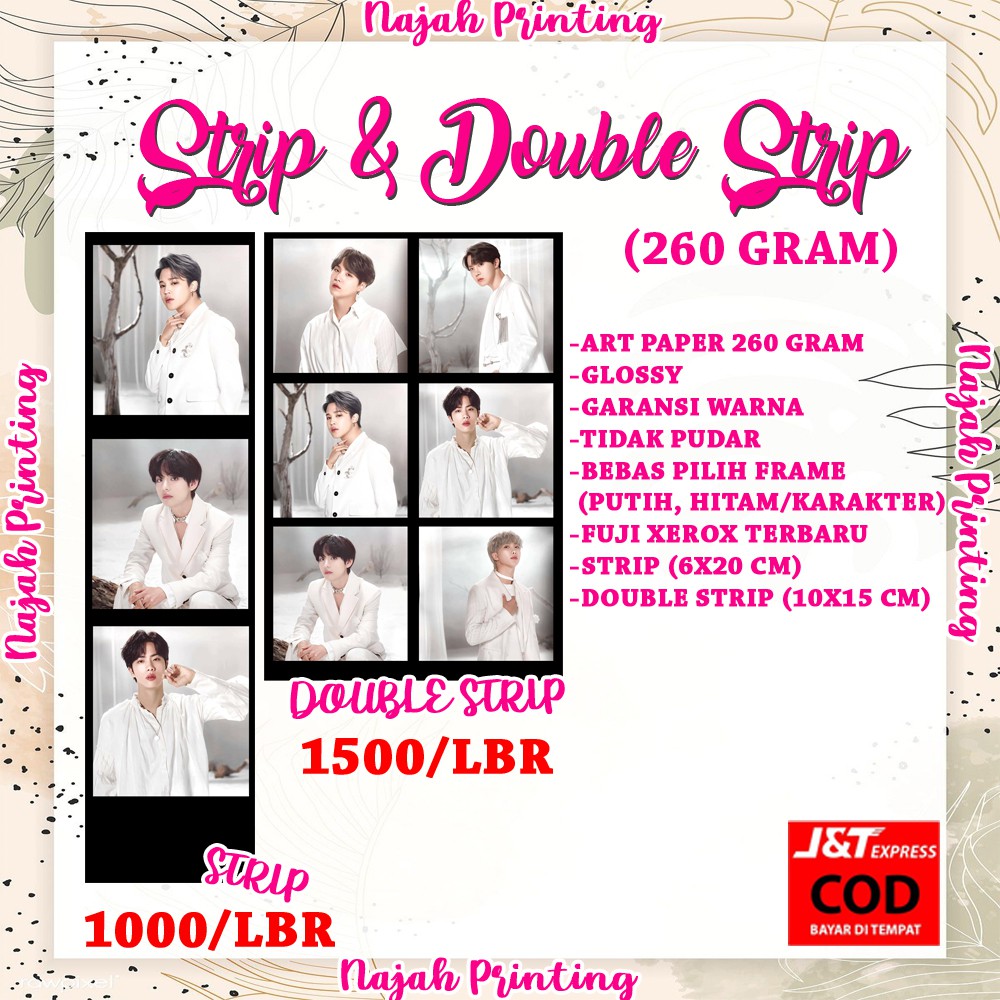 PHOTO STRIP EXO PHOTO BTS PERSONA FOTO STRIP EXO FOTO STRIP CUSTOM FOTO STRIP NCT FOTO STRIP 6
