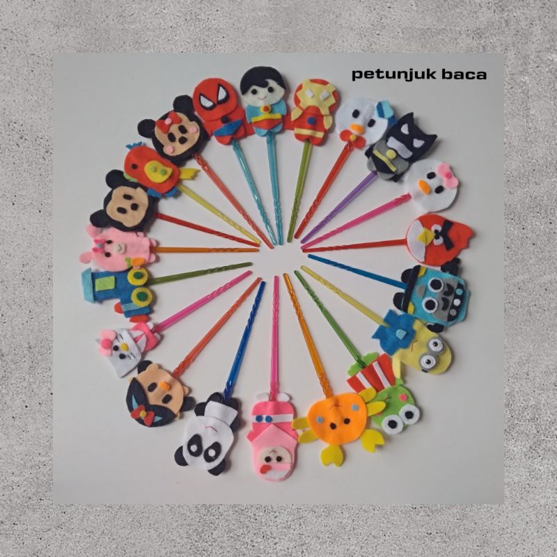 petunjuk baca / kalam ngaji flanel karakter