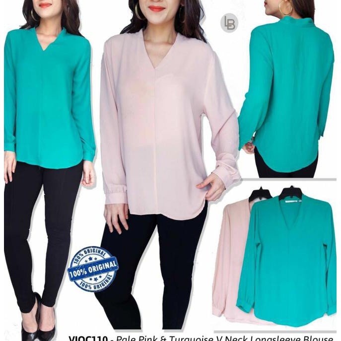 promo blouse sifon pinkbpale n turkish violet claire branded murah terbaru