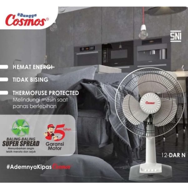 Kipas Angin Meja / Desk Fan Cosmos 12 Inch 12-DARN / 12-DAR N / 12DARN