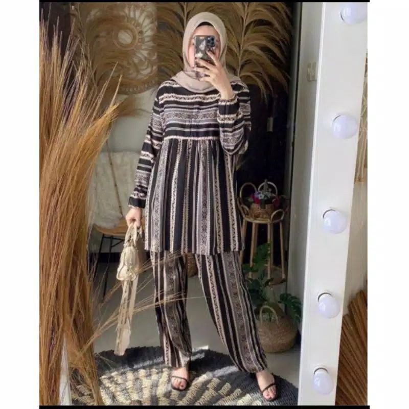 setelan Rayon Wanita OMYRA / ONE SET OMYRA / Setelan Wanita Omyra / Set wanita Omyra / SETELAN ETNIK