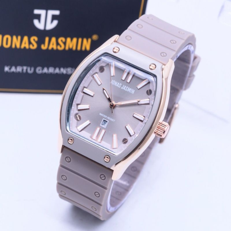 JAM TANGAN CEWEK FASHION JONAS JASMIN ORIGINAL JJ-2207/JAM TANGAN ANALOG RUBBER STRAP/