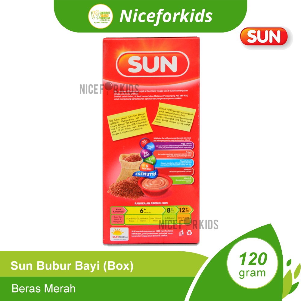 Sun Bubur Bayi 120 gram Box Aneka Rasa