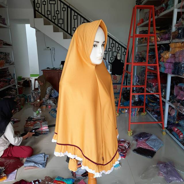 TERLARIS...!!! JILBAB INSTAN JUMBO ARAFAH RENDA-3